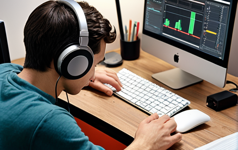 **Focused Work Scene:** A person intensely working on a personal project, employing the Pomodoro Technique. They are in a quiet workspace, minimizing distractions, possibly with noise-canceling headphones.  The atmosphere suggests high focus and productivity.